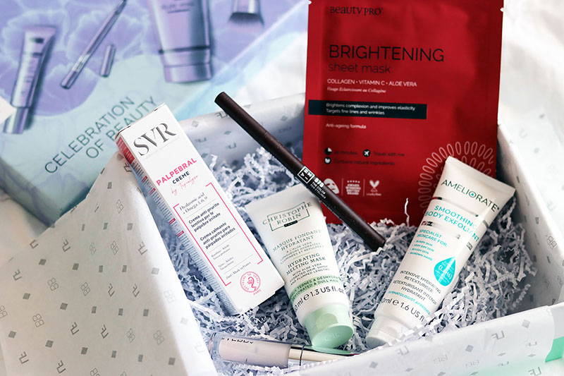 a box filled with skincare and beauty products
